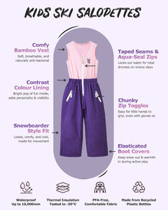 Hop the Bunny - Kids Ski Salopettes / Bib Pants