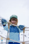 Kids Trapper Hats - Blue/Beige