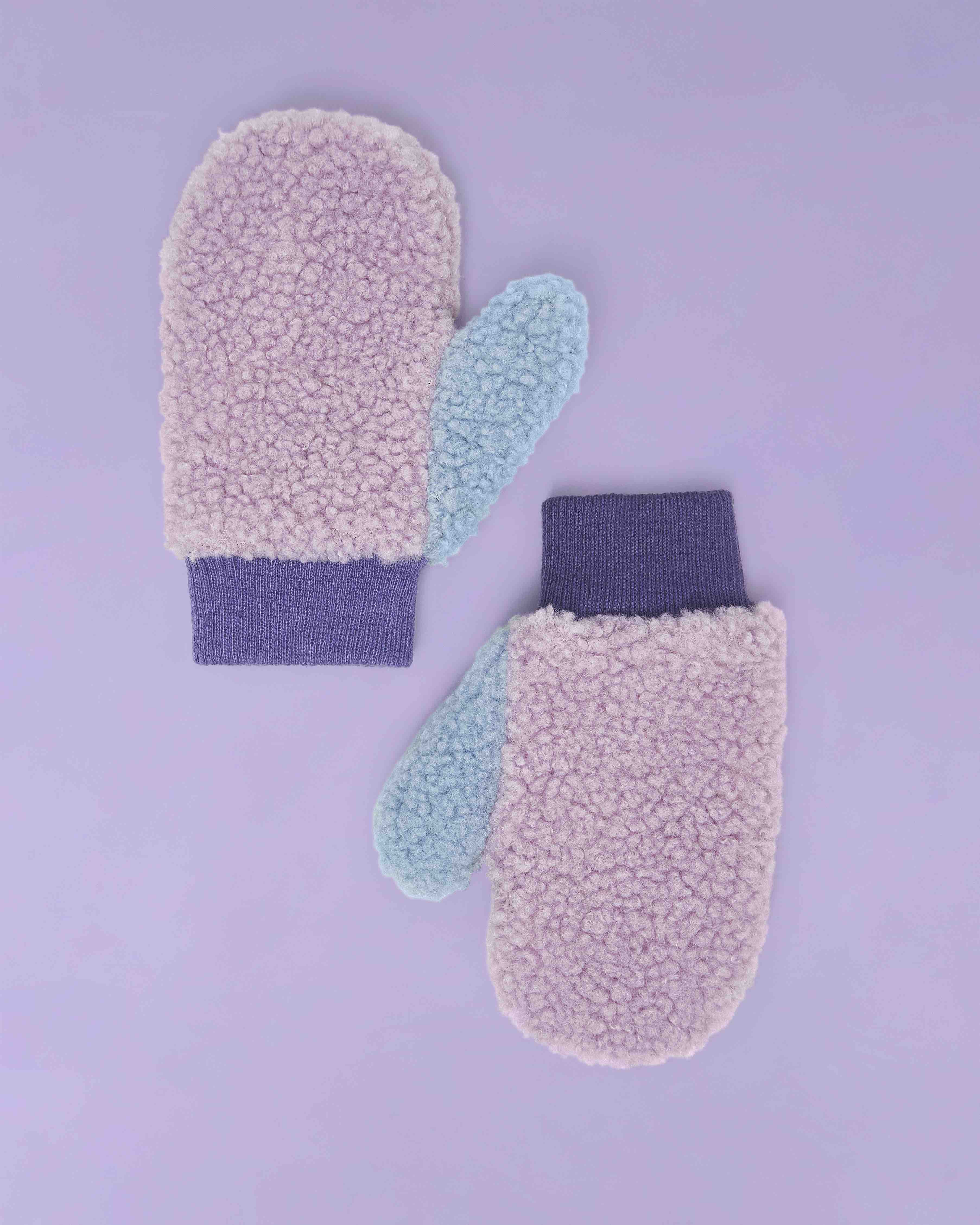 Fleece Mittens - Pink/Lilac
