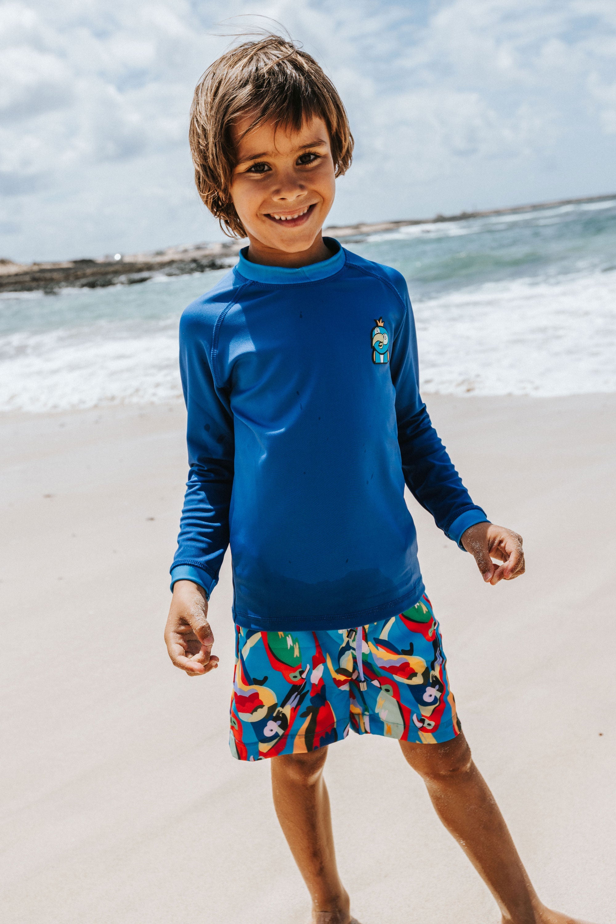 Squawk the Parrot - Kids Swim Shorts