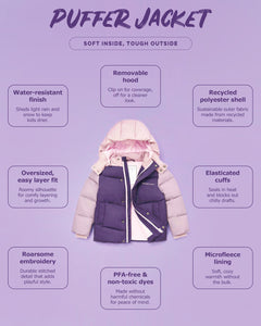 Roarsome Puffer Jacket - Twilight Purple