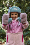 Kids Trapper Hats - Pink/Lilac