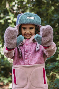 Kids Trapper Hats - Pink/Lilac