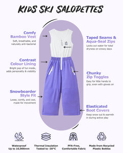 Sparkle the Unicorn - Kids Ski Salopettes / Bib Pants