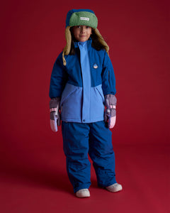 Kids Trapper Hats - Blue/Beige